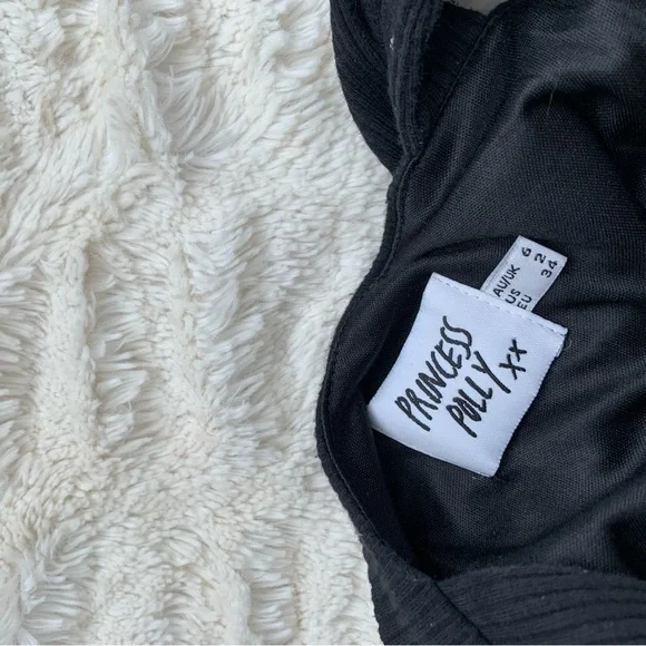 Princess Polly Black Ribbed Bodysuit - Picture 5 of 7